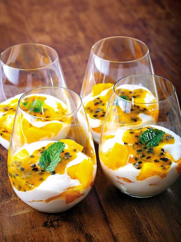 Creamy Mango & Peach Parfait with Passionfruit Coulis - Motorhomes ...