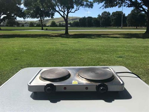 Our -trusty -twin -hotplate -can -cook -almost -anything!