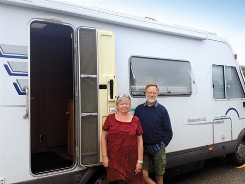 Stewart -and -Aileen -with -their -Hymer -motorhome