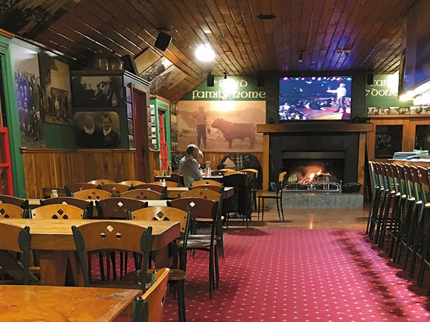 The warming interior of the Donegal House bar and restaurant